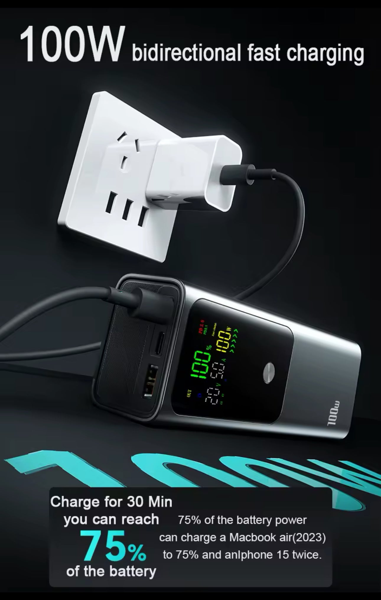 PowerBank 20000 - 100W Super Fast Charger