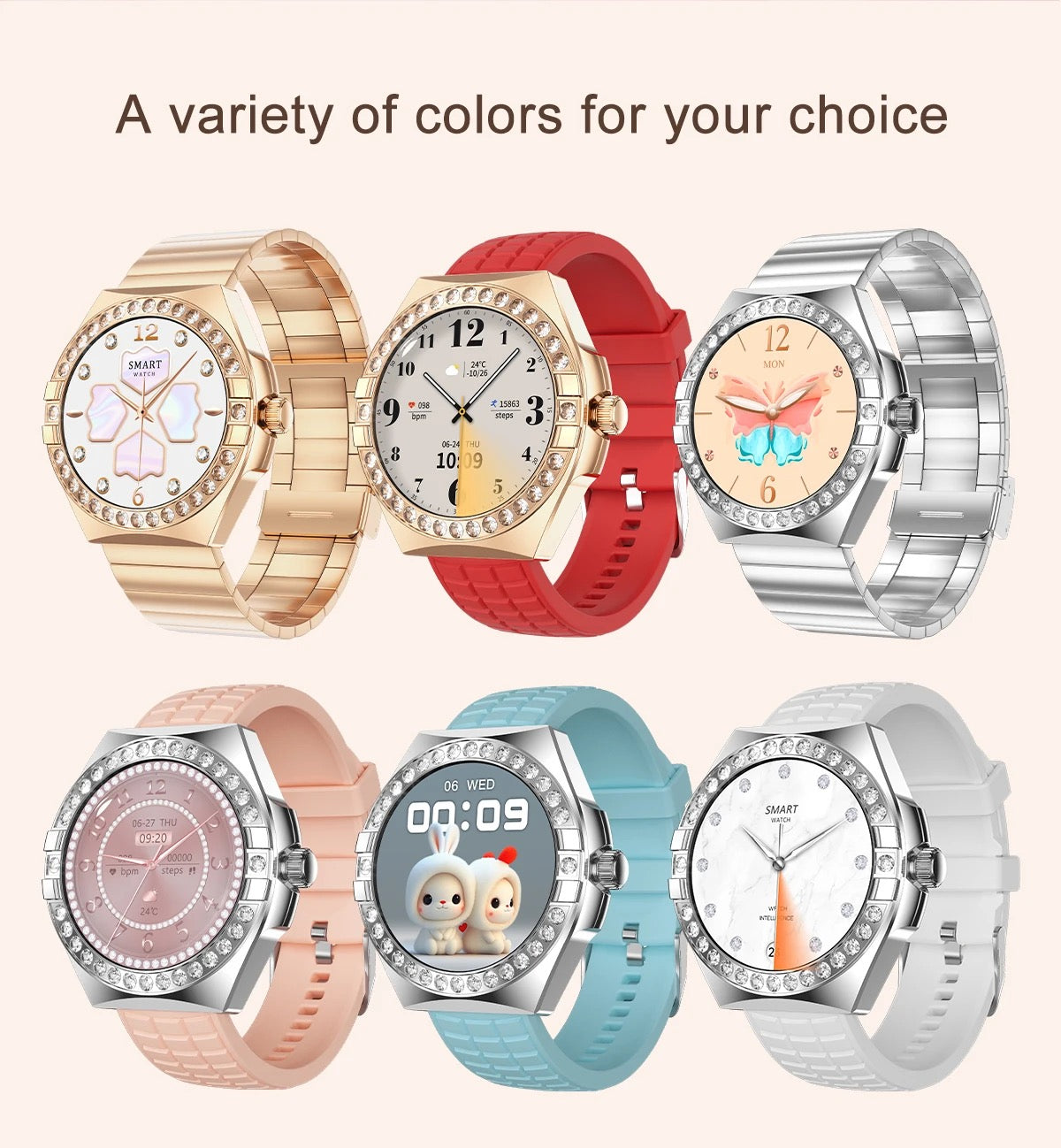 Kit Smartwatch GL76 Mini - AMOLED - 3Bracelets