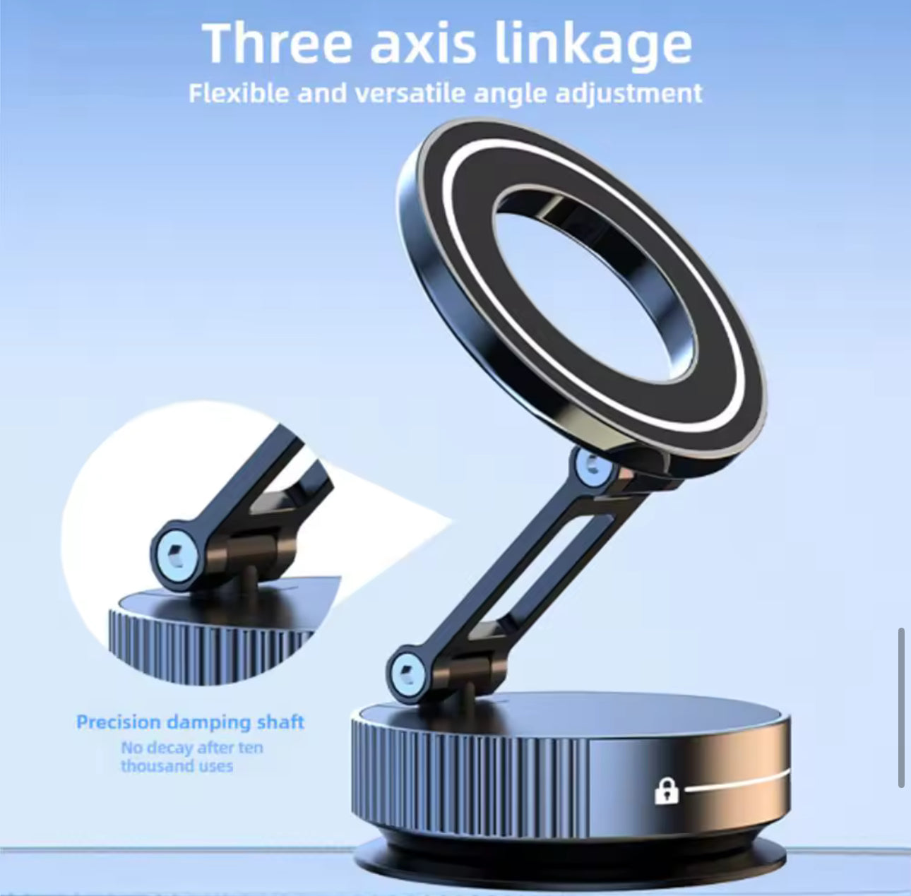 Suporte Telemóvel SP9 Pro - Ventosa - Rotação 360º - Alumínio