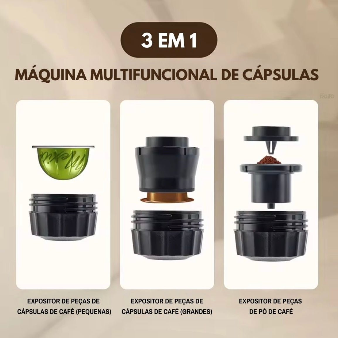 Máquina Café Portátil- 3em1