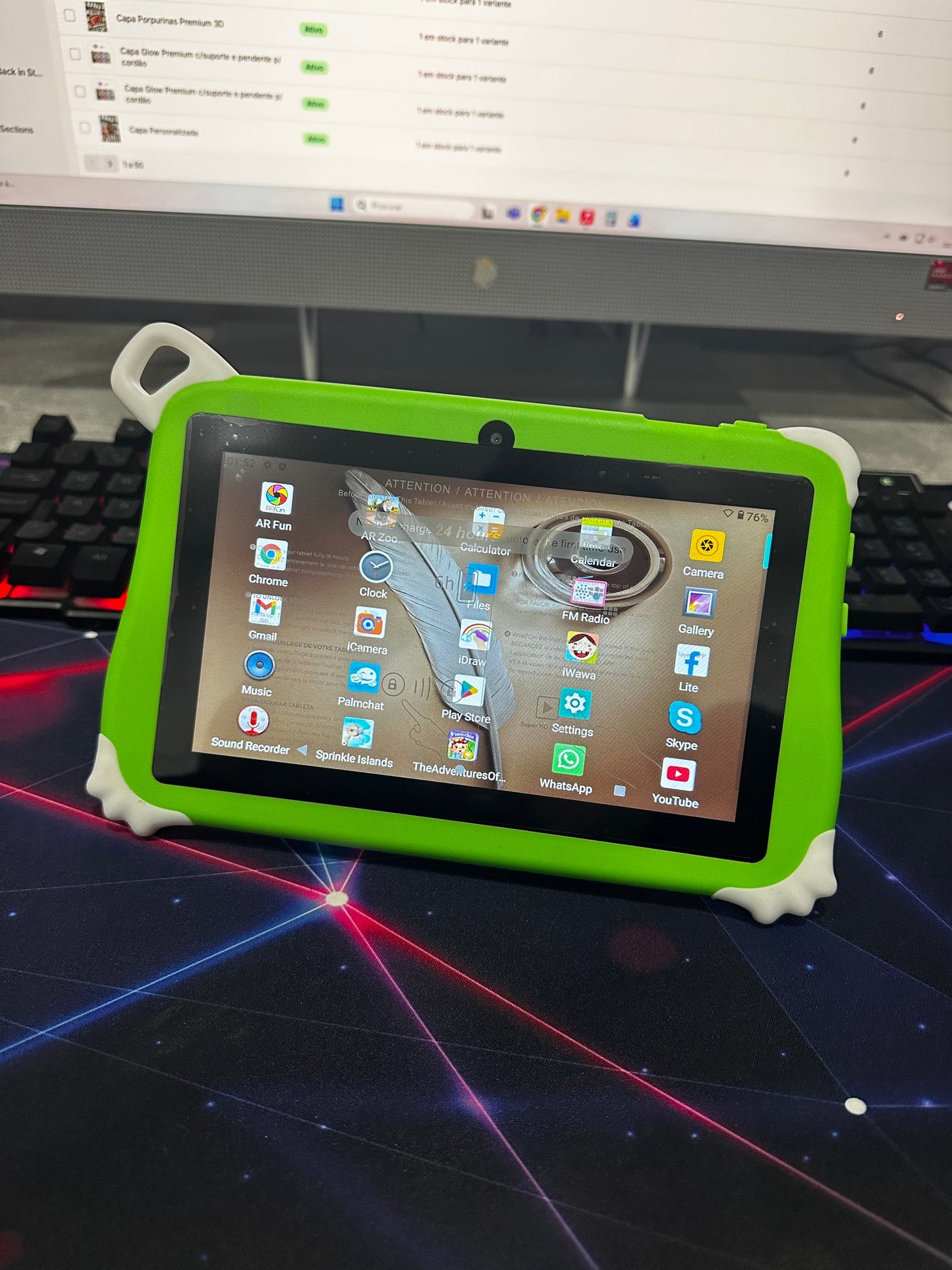 Tablet Criança GL301MAX - Dinossauro | 8GB + 256 GB