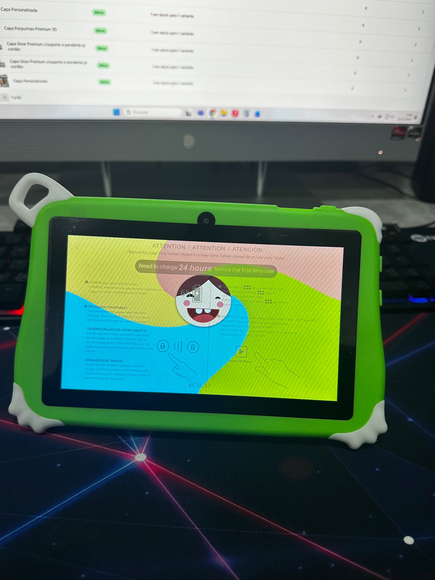 Tablet Criança GL301MAX - Dinossauro | 8GB + 256 GB