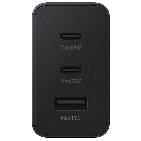 Carregador Triplo - 65W PD (2xUSB-C / 1USB-A)
