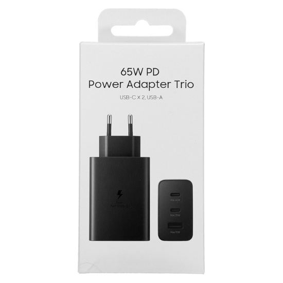 Carregador Triplo - 65W PD (2xUSB-C / 1USB-A)