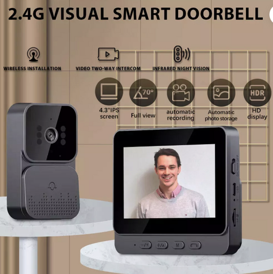 Vídeo Porteiro Smart Home: Segurança Total com Ecrã HD de 4.3"
