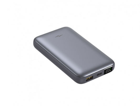 PowerBank Slim - 10000mAh 22.5W PD+QC3.0 Ecrã + Cabo USB-C/Lightning