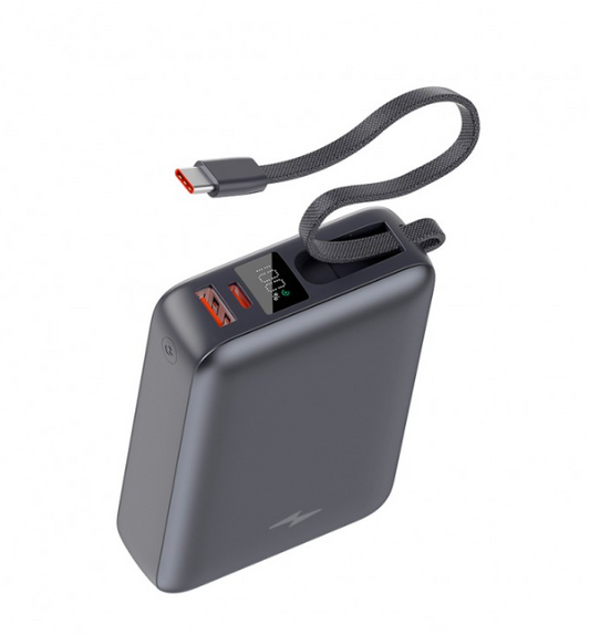 PowerBank MAX - 45W 20000mAh | PD+QC3.0 Ecrã + Cabo USB-C/Lightning