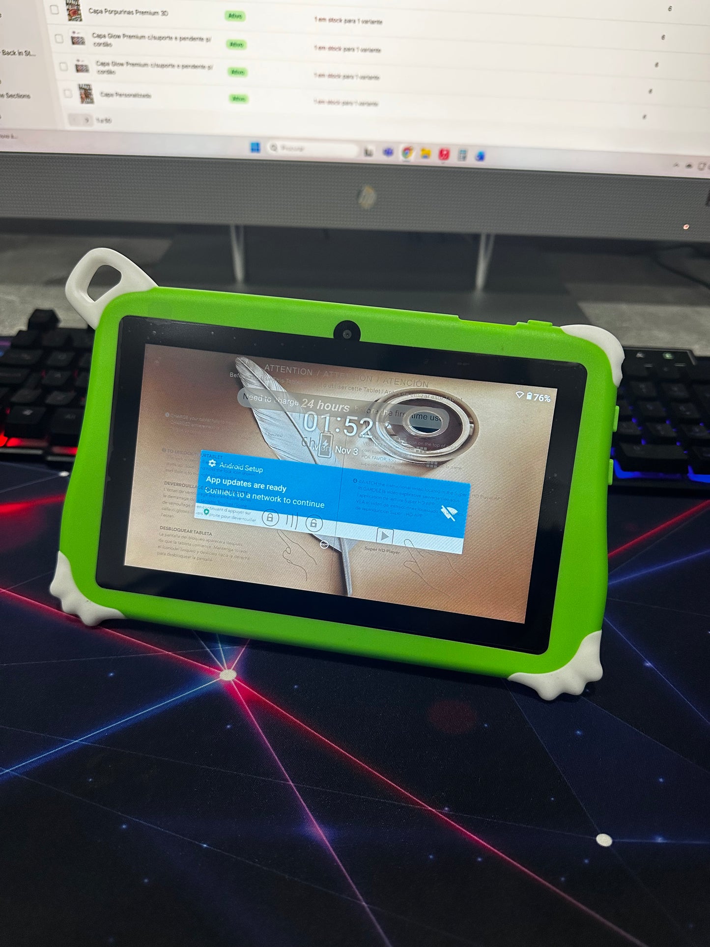 Tablet Criança GL301MAX - Dinossauro | 8GB + 256 GB