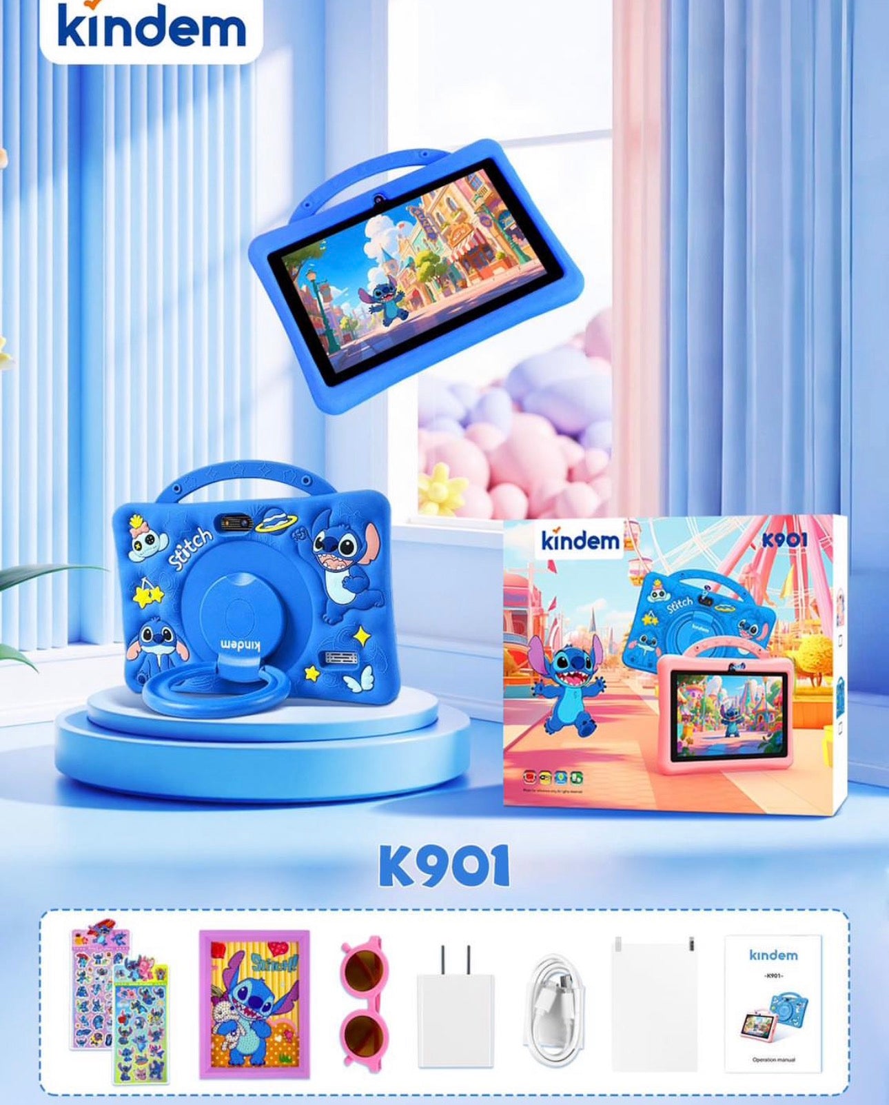 Tablet Criança 7" GL901 - Stitch | 4GB + 128GB