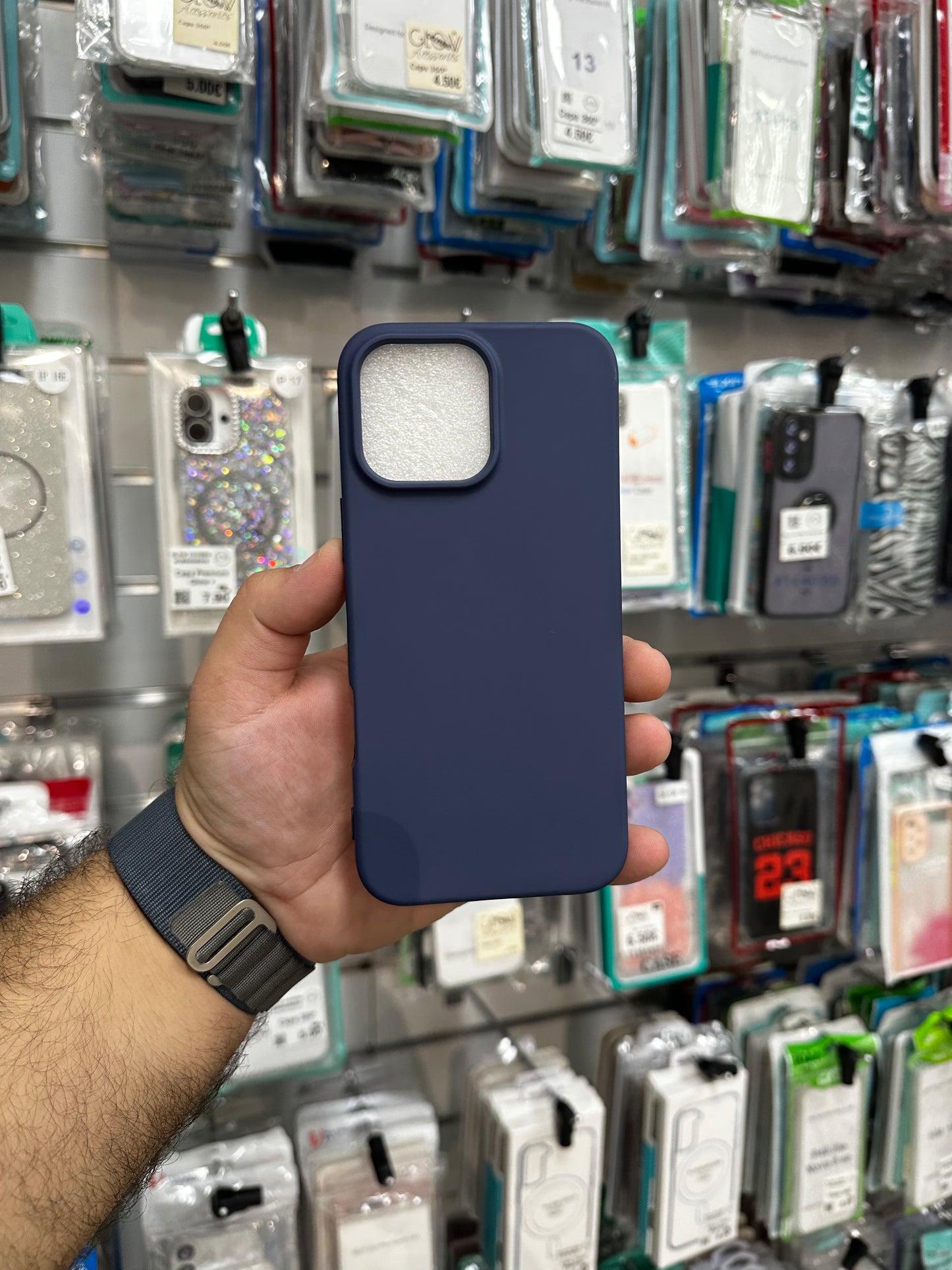 Capa Silicone Premium - Azul escuro